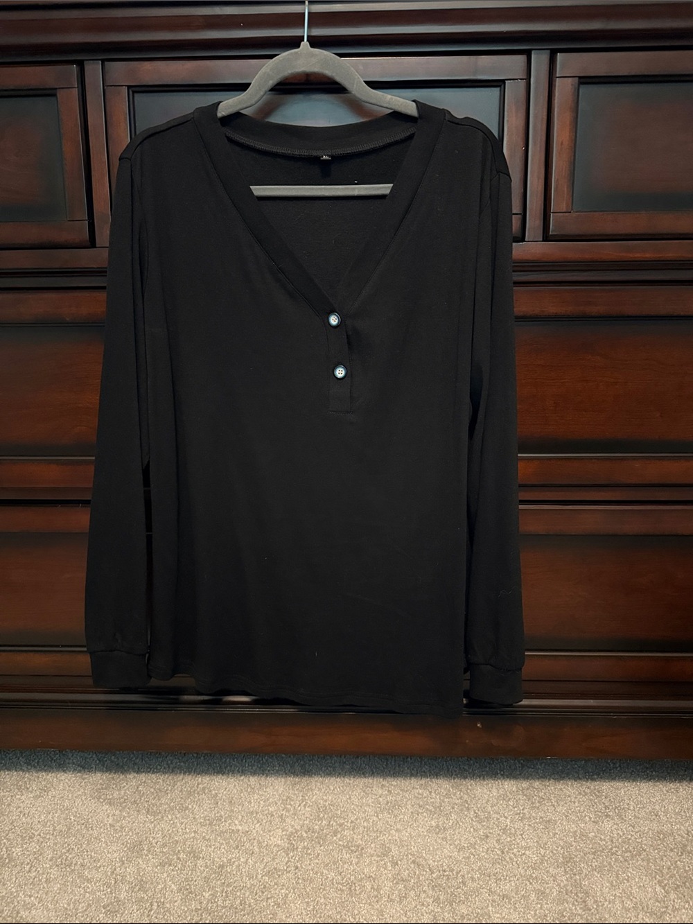 Women’s Black Long-Sleeve Top